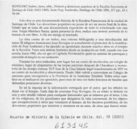 Historia y devociones populares de la Recoleta Franciscana de Santiago (1643-1985)  [artículo] Marciano Barrios Valdés