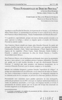 "Temas fundamentales de Derecho Procesal"  [artículo] Orlando Poblete Iturrate