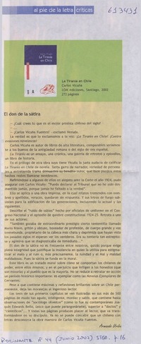 El don de la sátira  [artículo] Armando Uribe