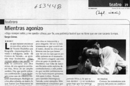 Mientras agonizo  [artículo] Sergio Gómez