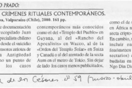 Sectas y crímenes rituales contemporáneos  [artículo]