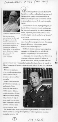 René Peri Fagerstrom  [artículo] Guillermo Blanco Martínez