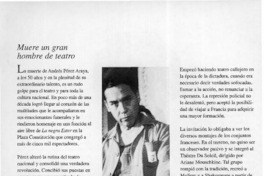 Muere un gran hombre de teatro