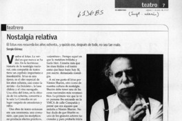 Nostalgia relativa  [artículo] Sergio Gómez