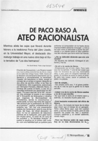 De paco raso a ateo racionalista  [artículo] David Hevia