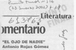 "El ojo de nadie"  [artículo] Fernando Jerez