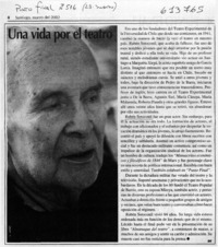 Una vida por el teatro  [artículo] PF