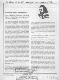 A ojo de Ariel Fernández  [artículo] Ariel Fernández