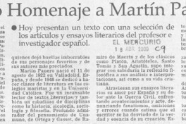 Libro homenaje a Martín Panero  [artículo]