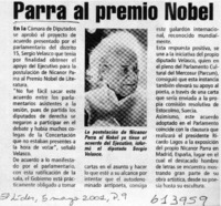 Parra al premio Nobel  [artículo]