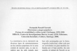Diversiones y juegos populares  [artículo] Claudio Pérez