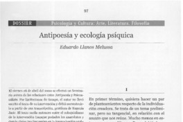 Antipoesía y ecología psíquica  [artículo] Eduardo Llanos Melussa