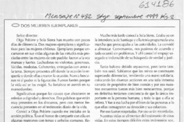 Dos mujeres ejemplares  [artículo] Marta Cruz Coke de Lagos