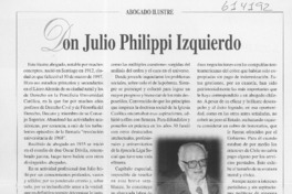 Don Julio Philippi Izquierdo  [artículo]