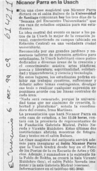 Nicanor Parra en la Usach