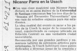 Nicanor Parra en la Usach