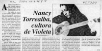 Nancy Torrealba, cultora de Violeta  [artículo] M. S.