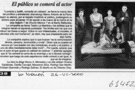 El público se comerá al actor  [artículo]