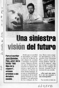 Una siniestra visión del futuro  [artículo] JGP