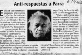 Anti-respuestas de Parra  [artículo]