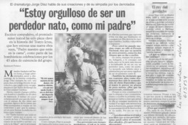 "Estoy orgulloso de ser un perdedor nato, como mi padre"  [artículo] Guadalupe Fonseca