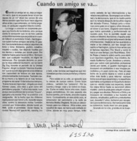 Cuando un amigo se va  [artículo]