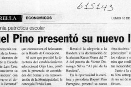 Raquel Pino presentó su nuevo libro  [artículo]