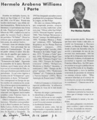 Hermelo Arabena Williams I parte  [artículo] Matías Rafide