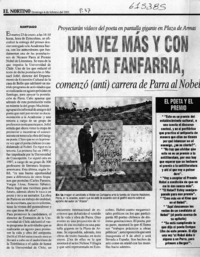 Una vez más y con harta fanfarria, comenzó (anti) carrera de Parra al Nobel  [artículo]