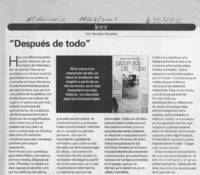"Después de todo"  [artículo] Andrés Aguirre