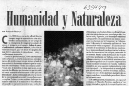 Humanidad y naturaleza  [artículo] Roberto Hozven