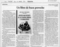 Un libro de buen provecho  [artículo] Enrique Ramírez Capello