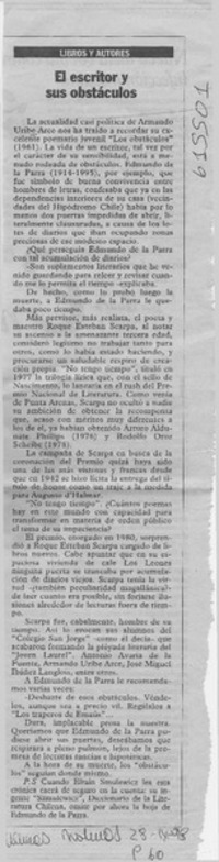 El escritor y sus obstáculos