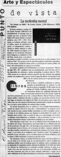 La molestia moral  [artículo] Iván Quezada E.