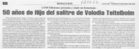 50 años de Hijo del salitre de Volodia Teitelboim  [artículo]