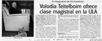 Volodia Teitelboim ofrece clase magistral en la ULA  [artículo]