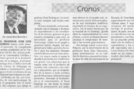 El profesor José Luis Samaniego  [artículo] Carlos René Ibacache I.