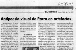 Antipoesía visual de Parra en artefactos  [artículo]
