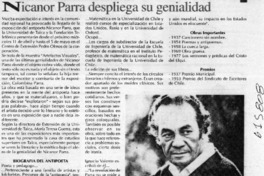 Nicanor Parra despliega su genialidad  [artículo]