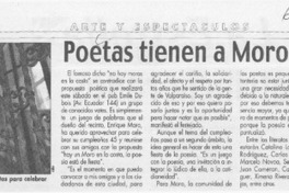 Poetas tienen a Moro en la costa  [artículo]