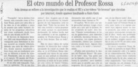 El otro mundo del Profesor Rossa  [artículo]