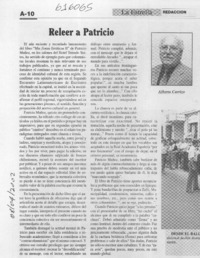 Releer a Patricio  [artículo] Alberto Carrizo