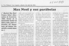 Max-Neef y sus parábolas  [artículo] Francisco J. Laporte Derves