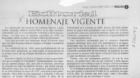 Homenaje vigente  [artículo]