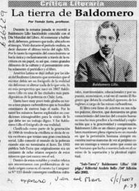 La tierra de Baldomero  [artículo] Tomás Soto