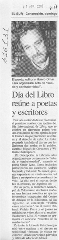 Día del Libro reúne a poetas y escritores  [artículo]