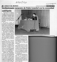 Desilucionante encuentro de con la comunidad sanfelipeña  [artículo]