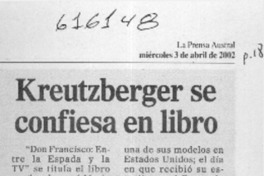 Kreutzberger se confiesa en libro  [artículo]