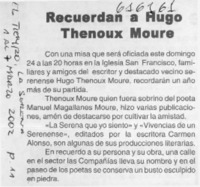 Recuerdan Hugo Thénoux Moure  [artículo]
