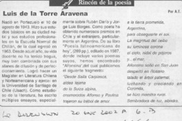 Luis de la Torre Aravena  [artículo] A. T.